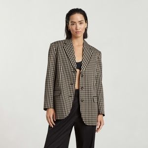 NWT Everlane Gingham The 80s Blazer Jacket